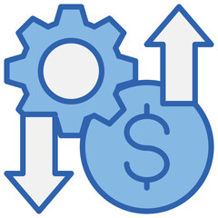 Cost Effective Blue White Icon