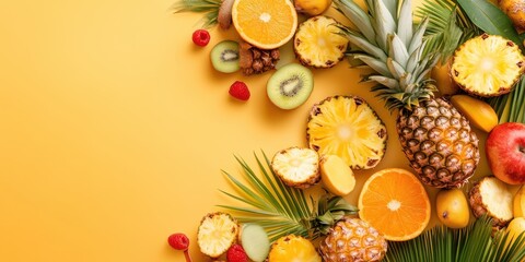 Tropical Pineapple Paradise Banner