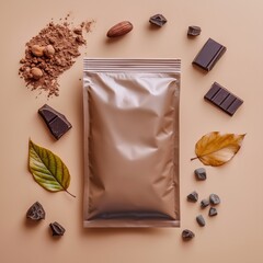 Plain protein pouch with simple background