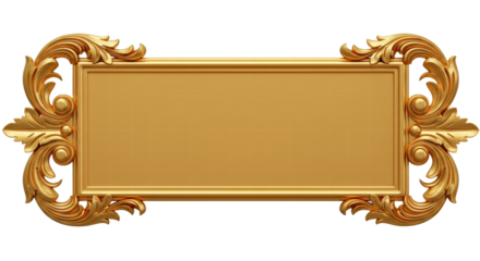 Golden decorative element, cut out