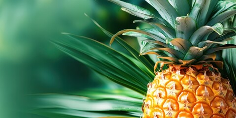Fototapeta premium Tropical Pineapple Paradise Banner