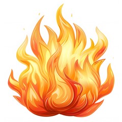 Vibrant Flames Emanating Energy and Heat in a Dynamic Design