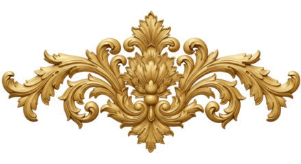 Golden decorative element, cut out