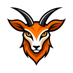Antelope head mascot logo design vector