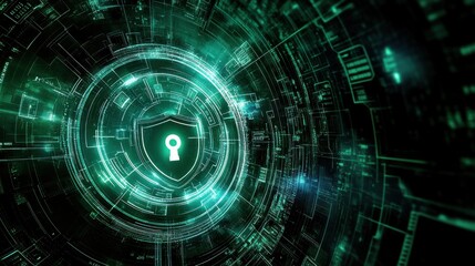 Cyber Security Shield: Digital Data Protection.