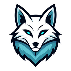 Fototapeta premium Arctic Fox head mascot logo design vector