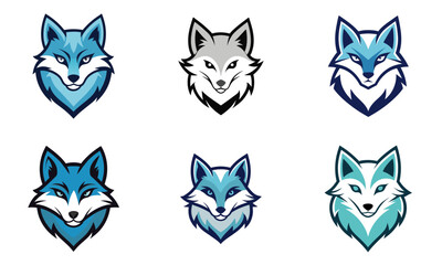Fototapeta premium Arctic Fox head mascot logo design vector