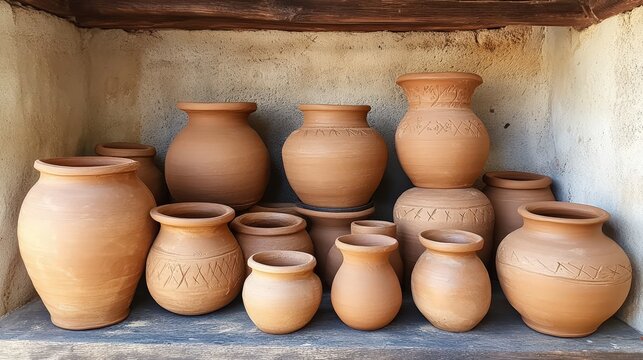 clay pot-making demonstration where artisans mold and shape clay by hand, creating functional pottery with unique designs.