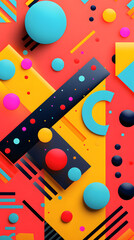 colorful geometric shapes design pattern geometric shapes design poster background
