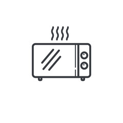 Vector illustration of microwave oven outline design, minimalist design.