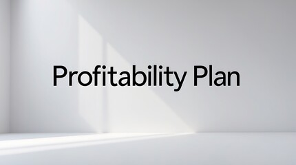 Profitability plan presented in minimalist space with natural light