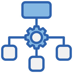 Classification Blue White Icon