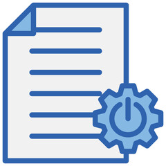 Data Preprocessing Blue White Icon