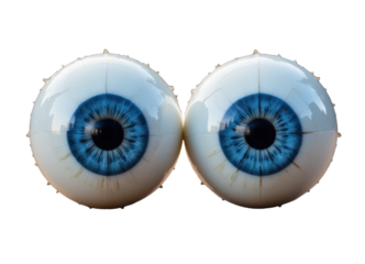 Two Blue Eyes with Transparent Background