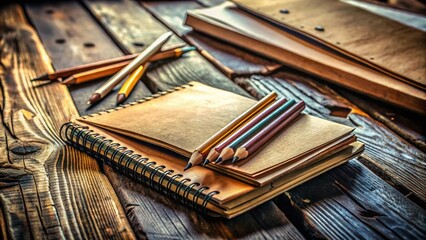 Ethnographic Field Notes: Close-up of Notebook in Rustic Setting - Cultural Anthropology Study