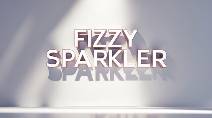 Fizzy Sparkler display showcasing bold typography against a minimal backdrop