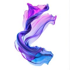 Fototapeta premium Flowing Abstract Liquid Waves in Purple and Blue Colors