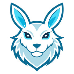 Fototapeta premium Arctic Hare head mascot logo design vector