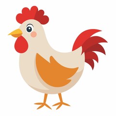 hen illustration on a white background