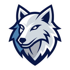 Fototapeta premium Arctic Wolf head mascot logo design vector