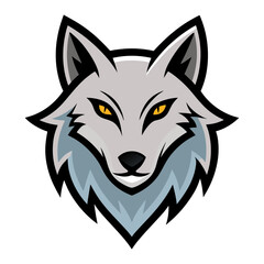 Fototapeta premium Arctic Wolf head mascot logo design vector
