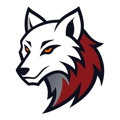 Obraz premium Arctic Wolf head mascot logo design vector