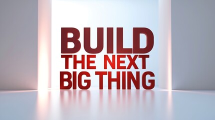 Build the next big thing with bold typography highlighting innovation and creativity