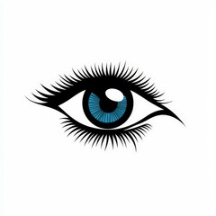 Design of eye icon logo illustration isolated on white background