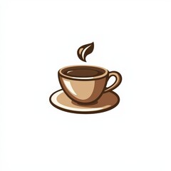 Fototapeta premium Design of coffee icon logo illustration isolated on white background
