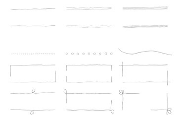 These are simple hand-painted framesets. They can be used to frame text, etc.