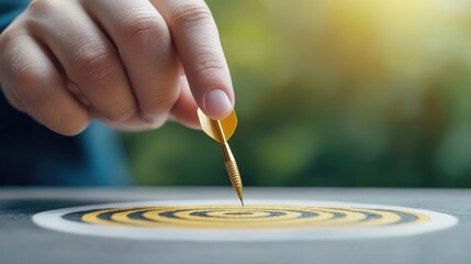 Dart throwing precision challenge indoor arena sports action focused environment close-up perspective skill development