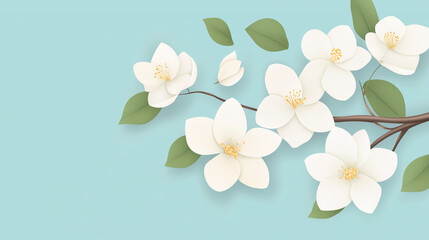 Fototapeta premium white flower Branch