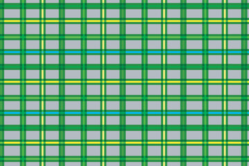Green and white brawn plaid well pattern design for textile and fashion projects