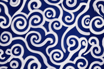 Naklejka premium Intricate blue and white Greek key meander pattern representing traditional design elements of Greece's cultural heritage