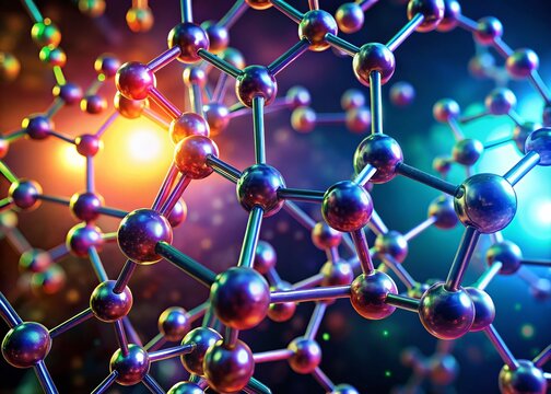Harmaline Molecule: Fluorescent Indole Alkaloid 3D Model - Low Light Photography