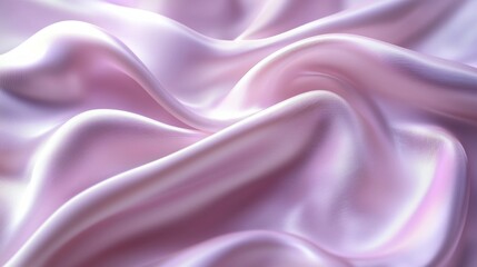 Obraz premium Soft pink satin fabric draping elegantly in natural light with delicate folds highlighting its texture and sheen