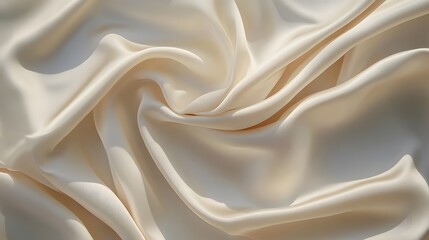 Obraz premium Soft ivory colored fabric delicately draped with smooth folds