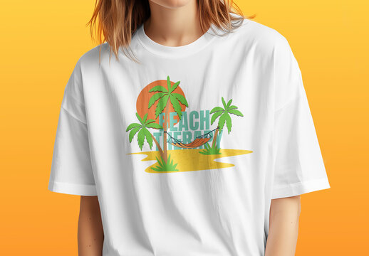 Beach Vibe Tshirt Design Layout