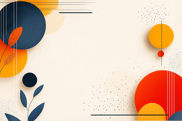 Obraz premium Retro Bold Abstract Wall Decor, Expressive retro-inspired artwork featuring vibrant geometric shapes and bold colors, creating a striking statement piece for any space.