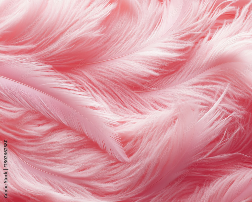 Poster close-up of soft, fluffy pink feathers creating a delicate, smooth texture. this image represents co