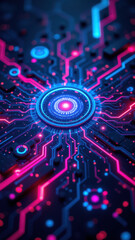 Capture the essence of modern software development with this vibrant graphic illustrating a digital universe filled with containers, code, and data nodes.