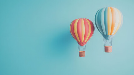 Obraz premium balloon, air, sky, hot, vector, travel, illustration, fly, hot air balloon, balloons, basket, fun, adventure, icon, transportation, color, design, flying, cloud, colorful, cartoon, flight, art, freedo