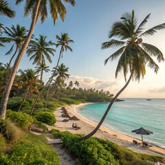 landscape tropical vacation palm summer