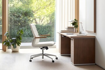 Cozy and Ergonomic Home Office with Minimalist Design and Productivity Vibes