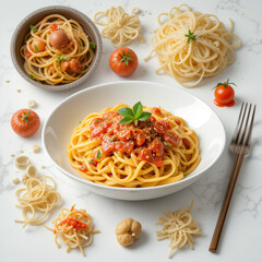 spaghetti with tomato sauce