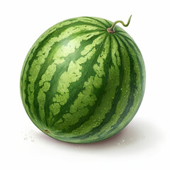 watermelon isolated on white with clipping path
