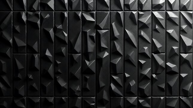A collection of sleek black geometric textures with modern 3D patterns, perfect for high-end design projects, luxury branding, contemporary interiors, and stylish digital backdrops.