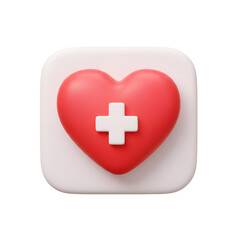 Obraz premium Cardiac Arrest Symbol Icon – Heart with Emergency Cross Alert for First Aid and Medical Response