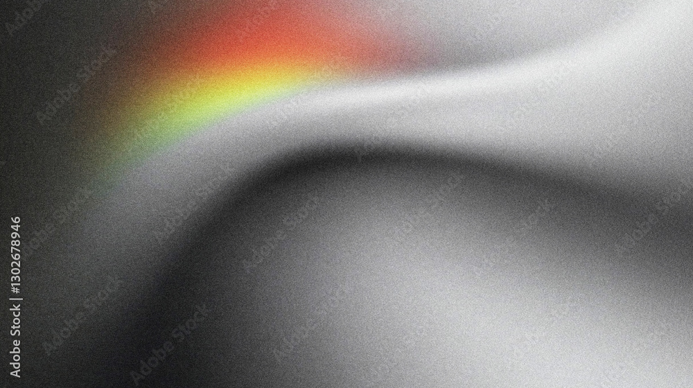 Aufkleber Soft Curve with Subtle Rainbow Highlight and Smooth Gradient Background for Artistic and Abstract Themes with a grainy gradient abstract noise texture Background banner wallpaper backdrop