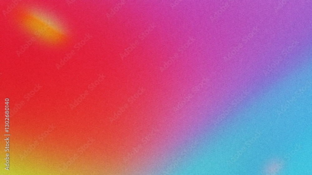 Poster vibrant abstract gradient background with blending colors of red, pink, yellow, and blue for creativ